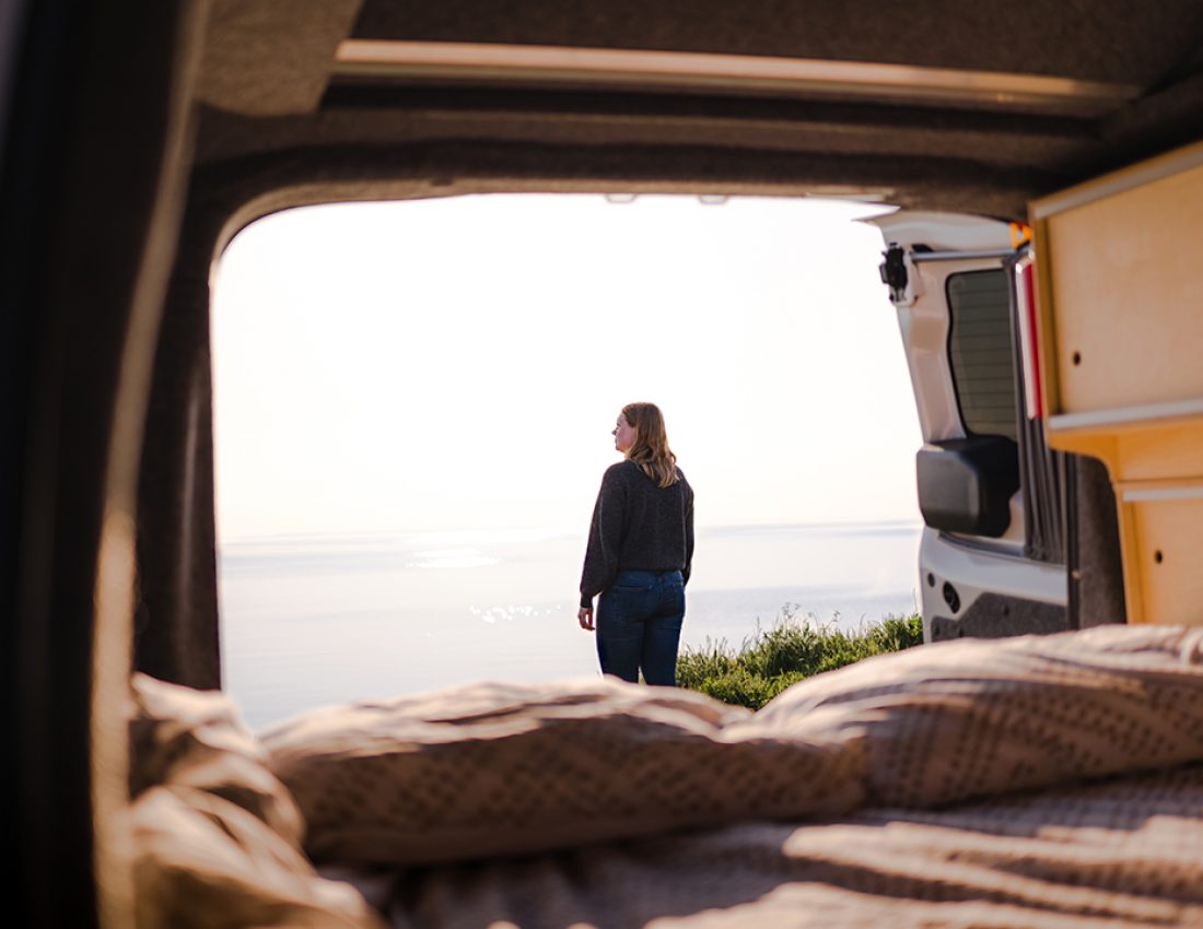 Camper Leavv uitzicht over zee